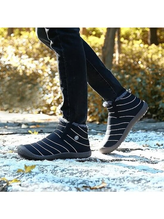Eagsouni Mens Size 13 Boots Winter Warm Waterproof Non-Slip Outdoor Black Shoes main image 8